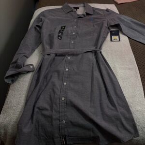 U.S. Polo Assn. Charcoal Long Sleeve Dress